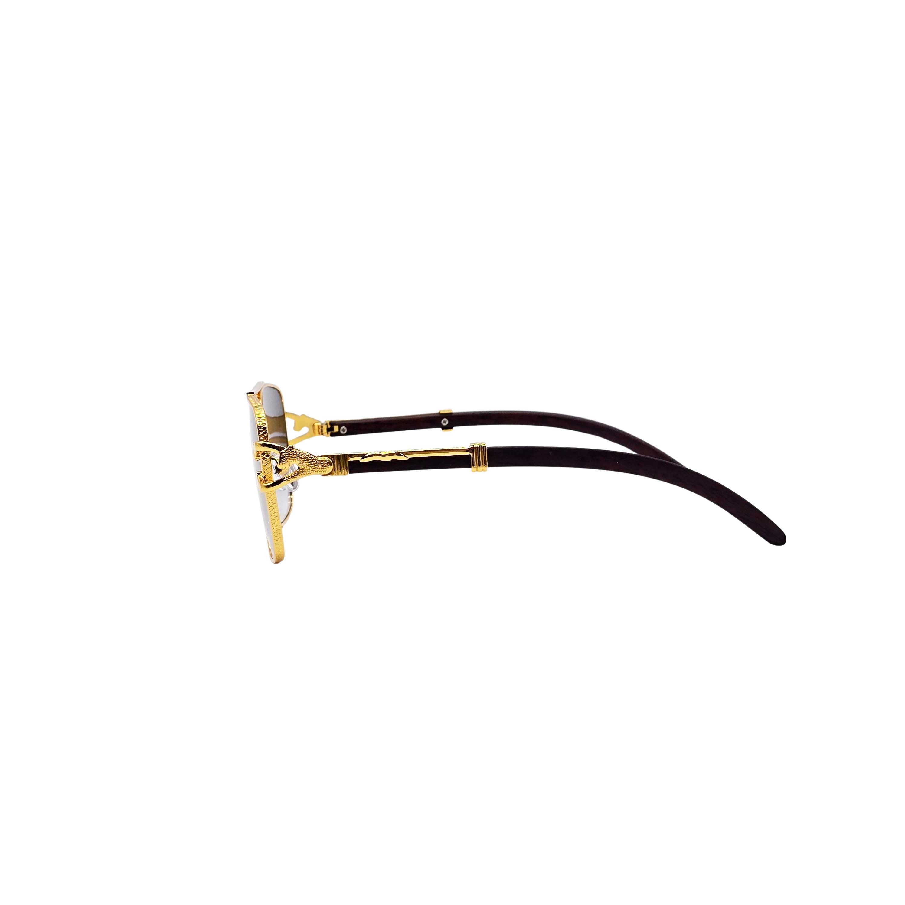 BLACK/GOLD DESIGNER SUNGLASSES (J7261)