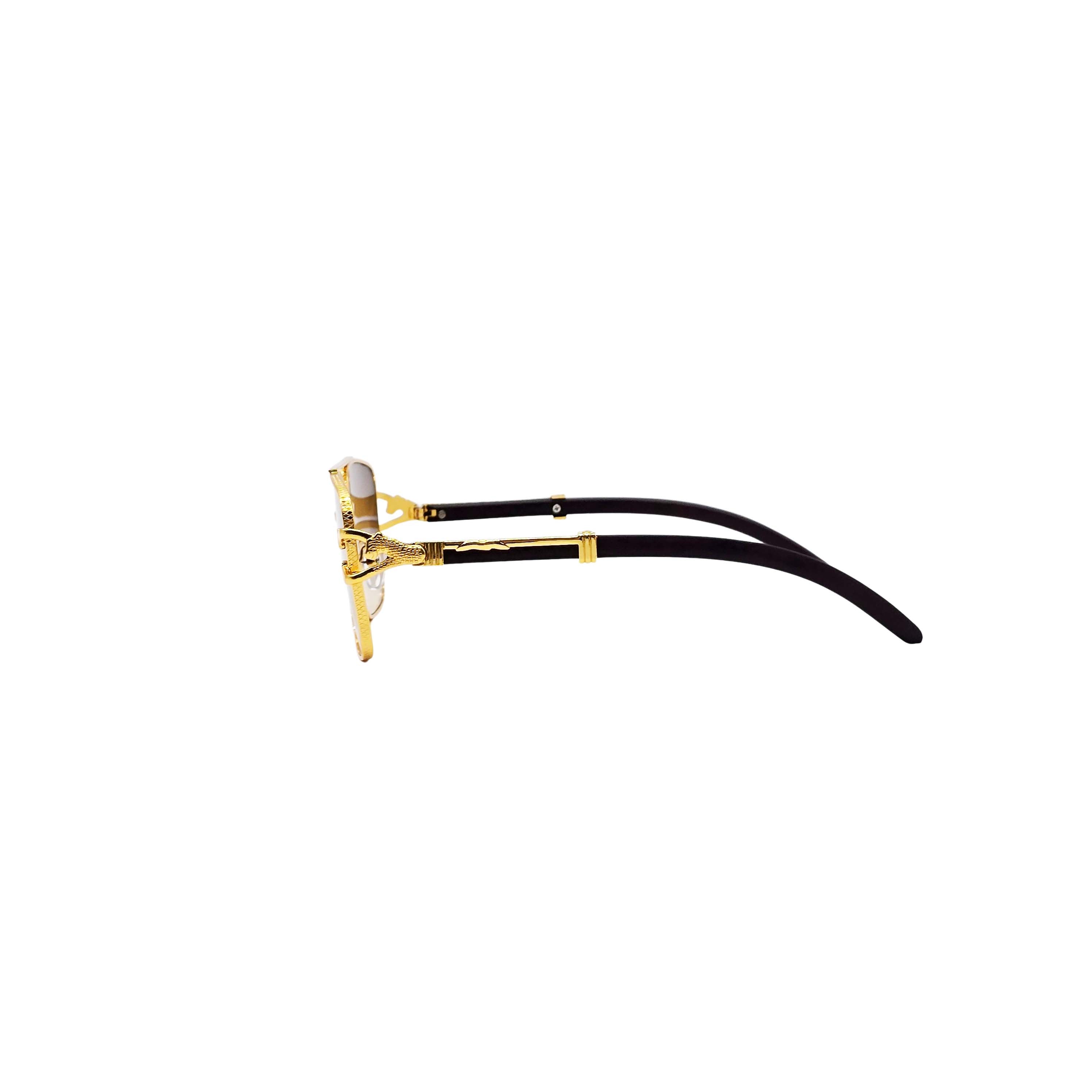 MULTICOLOR BROWN/BLACK/GOLD DESIGNER SUNGLASSES (J7261)