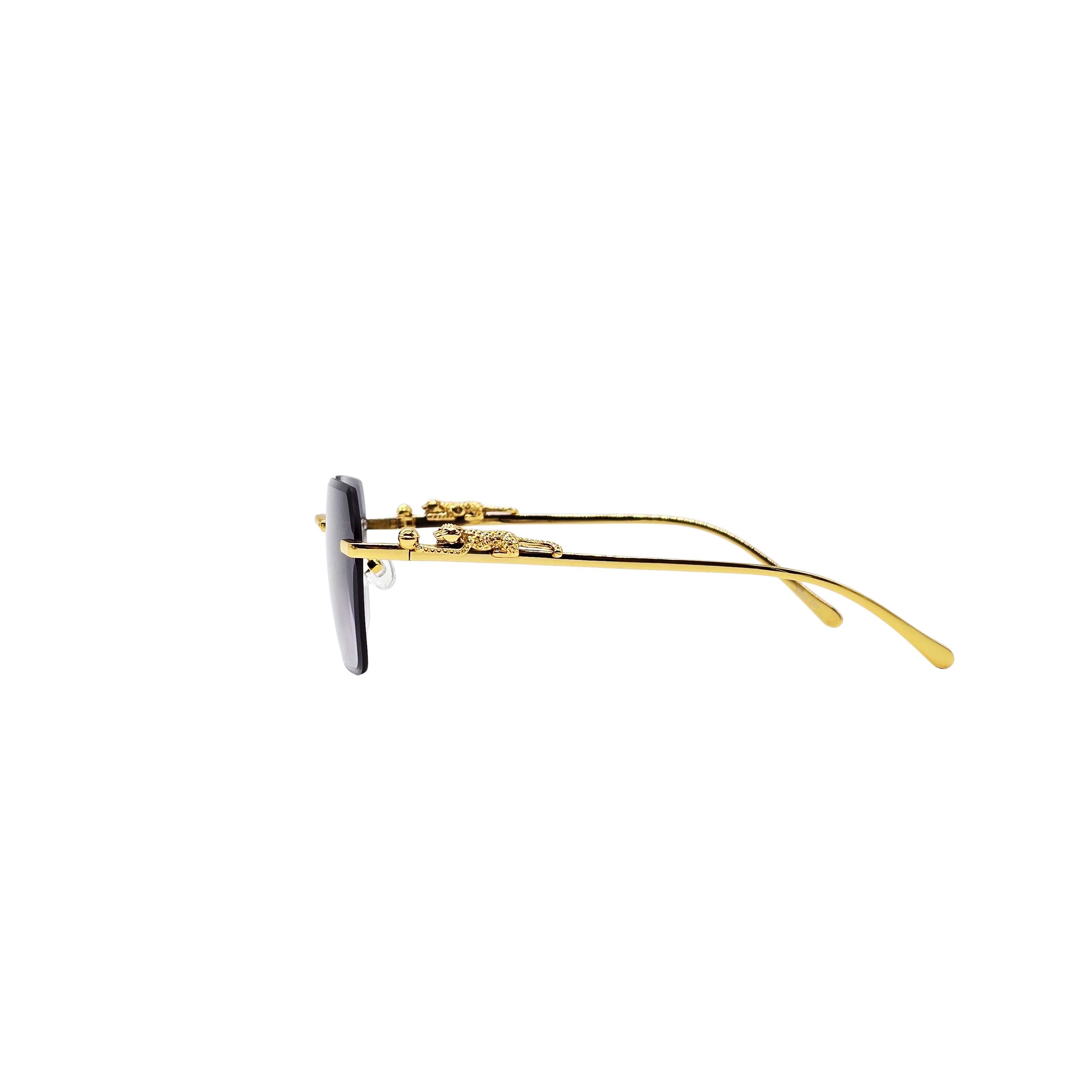 BLACK/GOLD DESIGNER SUNGLASSES (J7416)