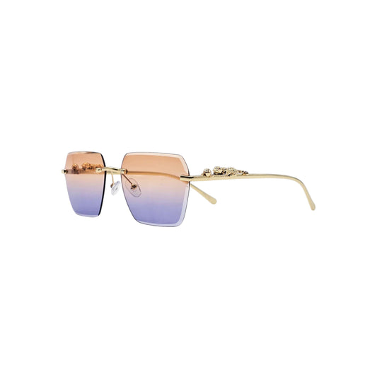 ORANGE/BLUE/GOLD DESIGNER SUNGLASSES (J7416)