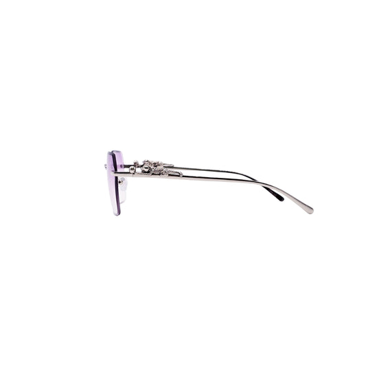 PURPLE/SILVER DESIGNER SUNGLASSES (J7416)