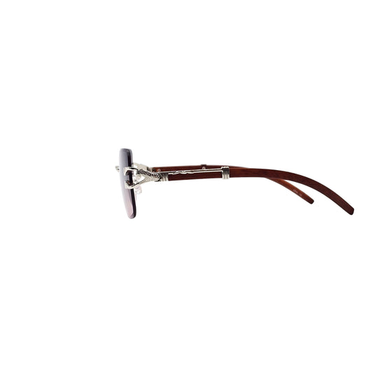 BLACK/PINK DESIGNER SUNGLASSES (J7418)