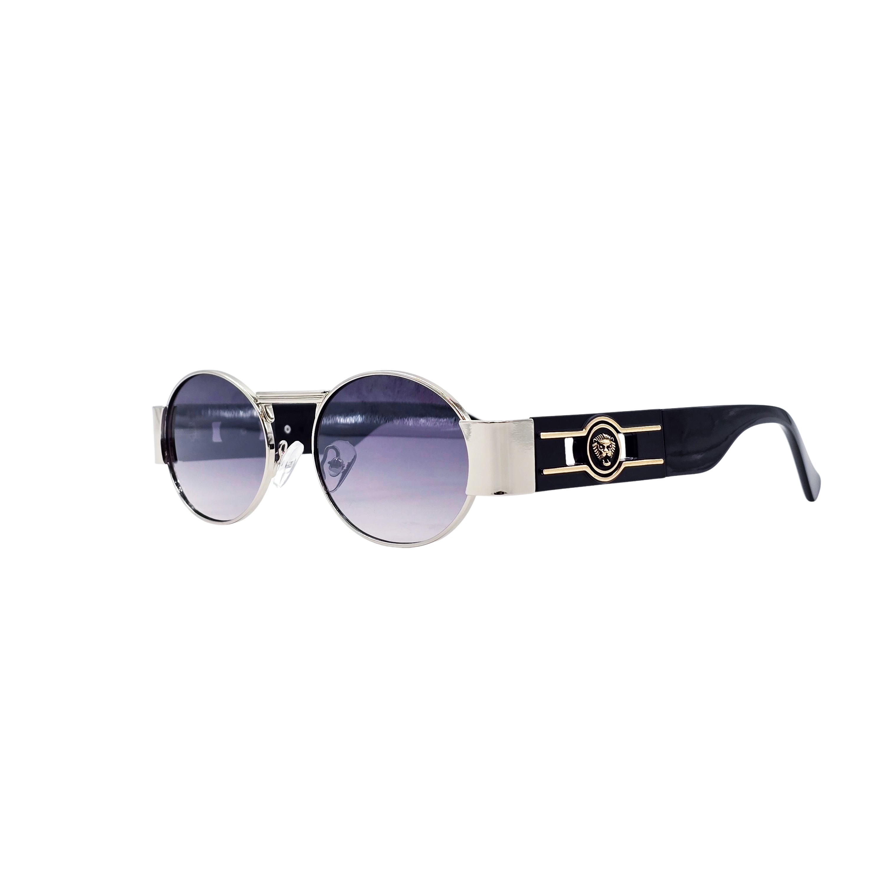 BLACK/SILVER DESIGNER SUNGLASSES (J7548)