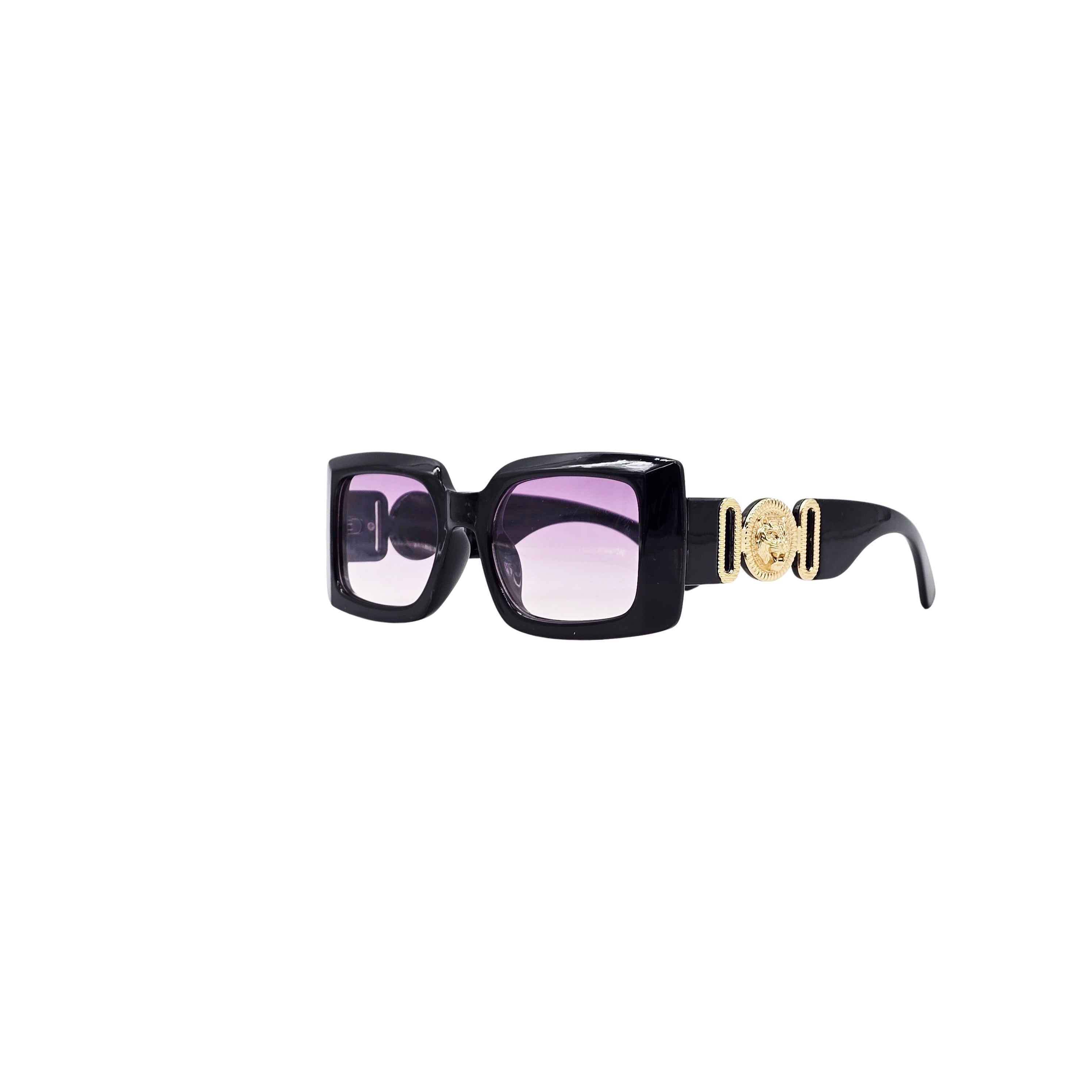 PURPLE/BLACK DESIGNER SUNGLASSES (J7502P)