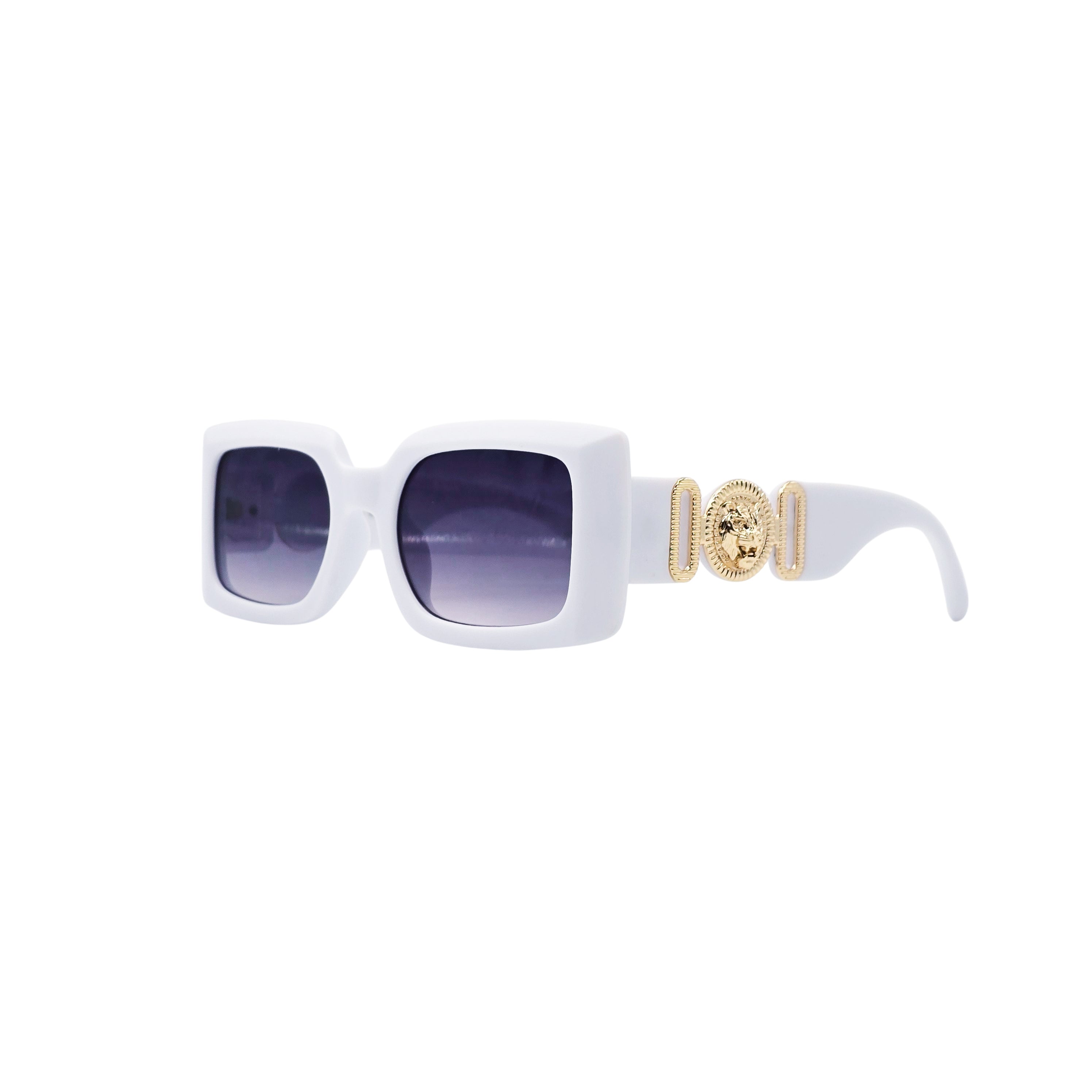 WHITE/BLACK DESIGNER SUNGLASSES (J7502P)