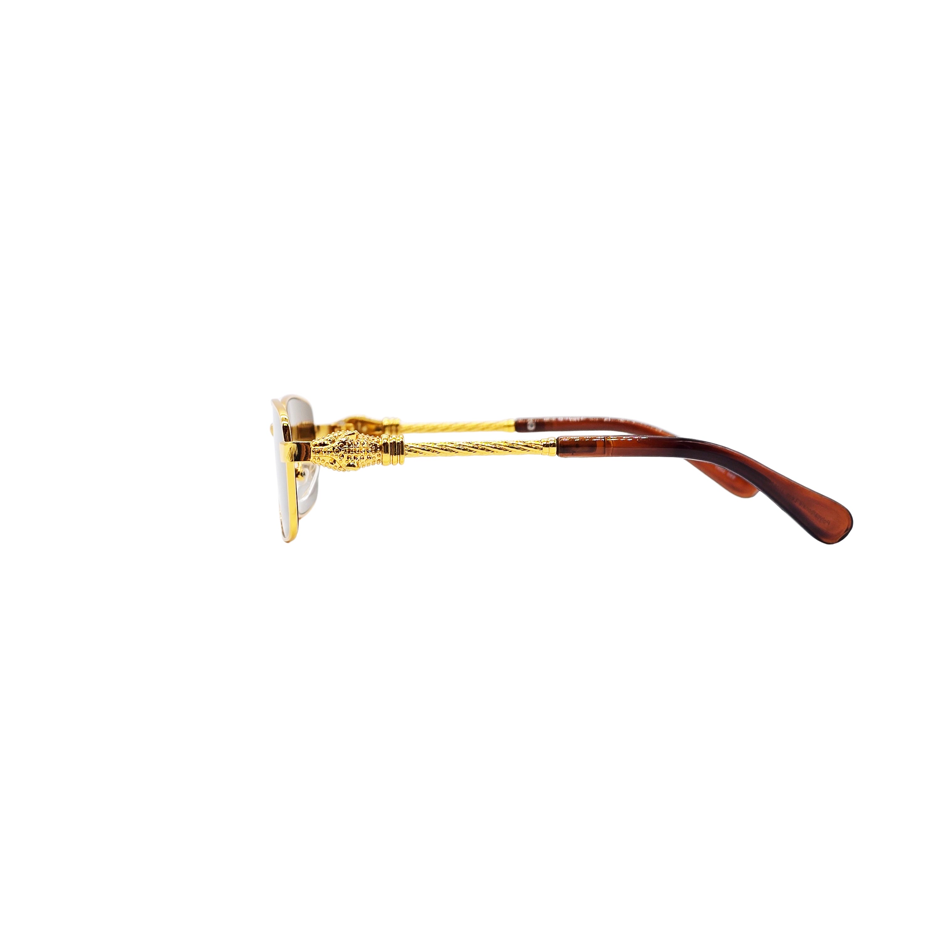 BROWN/GOLD DESIGNER SUNGLASSES (J7088)