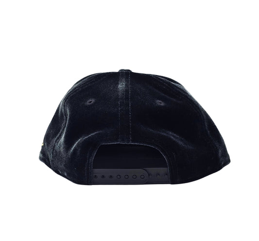 9FIFTY NEW ERA MLB TORONTO BLUE JAYS BLACK/GOLD WITH RED LEAF LOGO VELVET SNAPBACK HAT