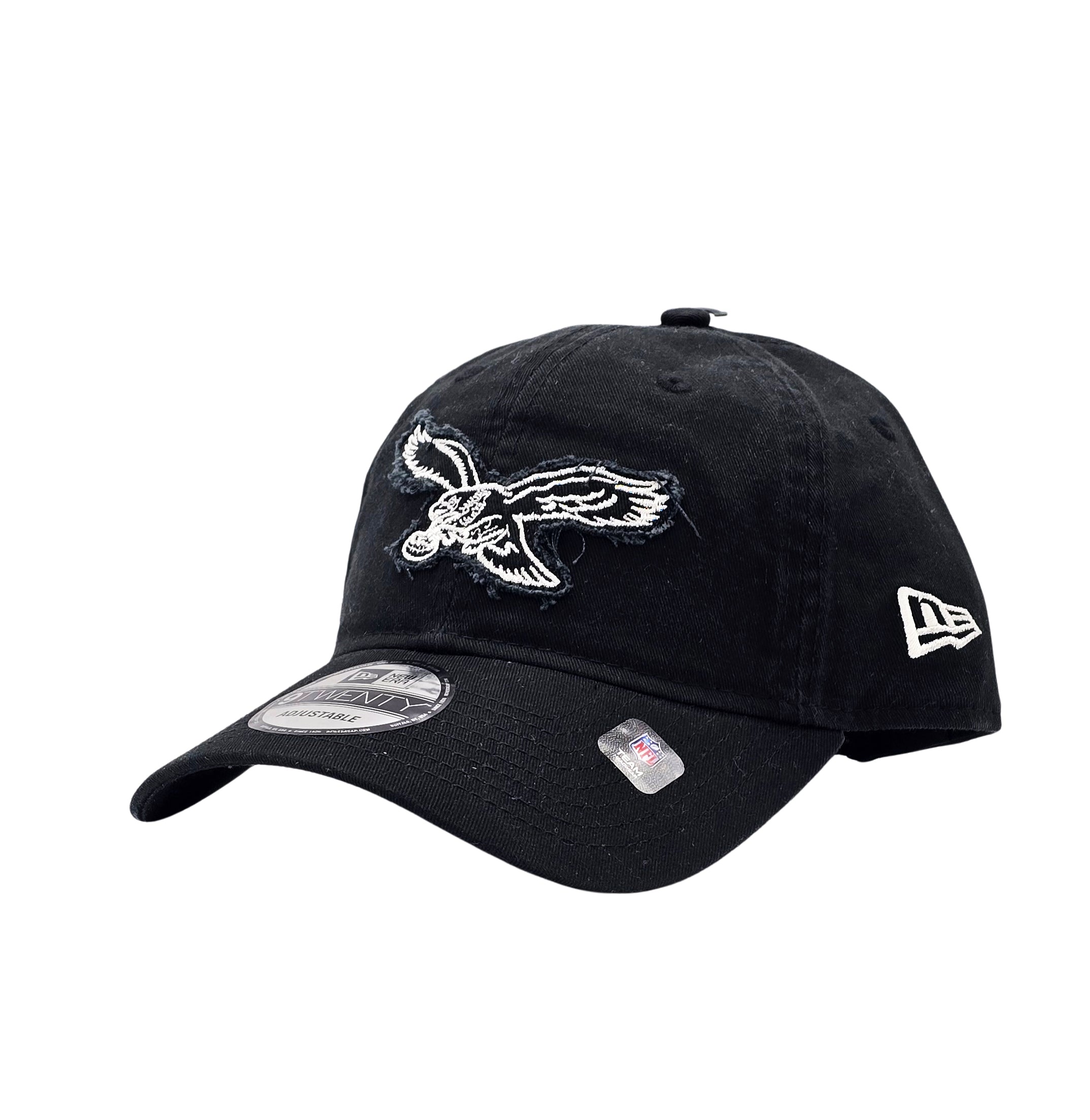NEW ERA 9TWENTY NFL PHILADELPHIA EAGLES BLACK STRAPBACK CAP