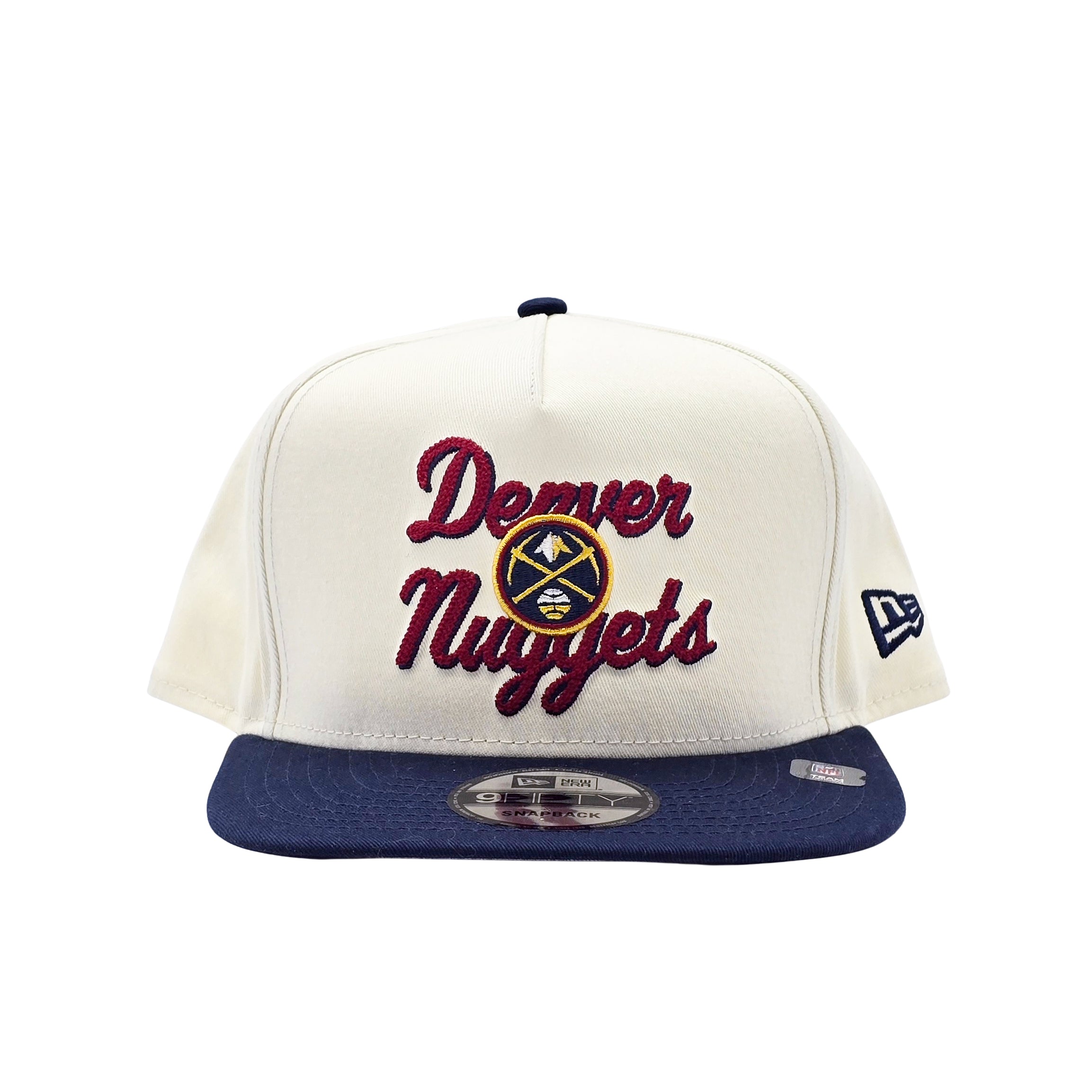 NEW ERA 9FIFTY NFL DENVER NUGGETS CREAM/NAVY SNAPBACK HAT