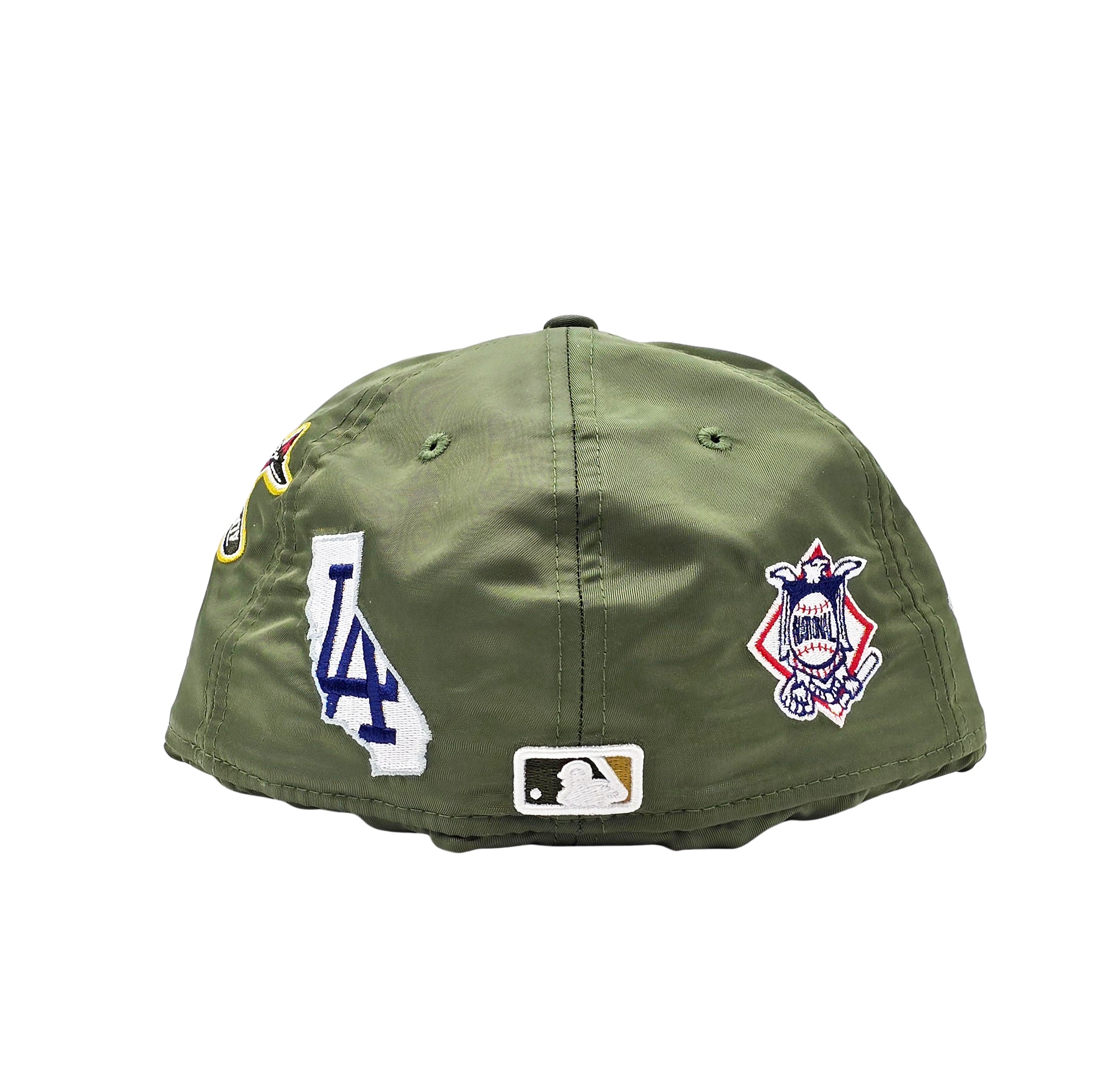 NEW ERA 59FIFTY MLB ALPHA INDUSTRIES X LOS ANGELES DODGERS DOG EAR OLIVE GREEN FITTED HAT