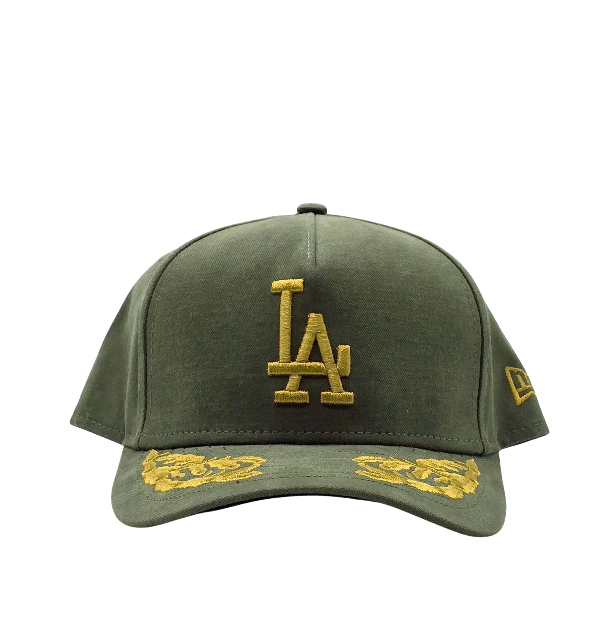 NEW ERA 9FORTY M-CROWN MLB ALPHA INDUSTRIES X LOS ANGELES DODGERS OLIVE SNAPBACK CAP