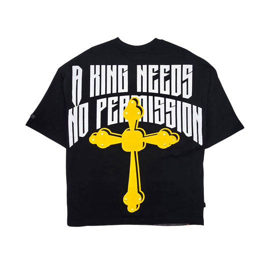 SWITCH MEN'S RHINESTONE BORN TO REIGN GRAPHIC T-SHIRT (BLACK)