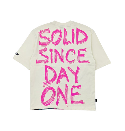 SWITCH MEN'S STAY SOLID GRAPHIC T-SHIRT (CREAM)