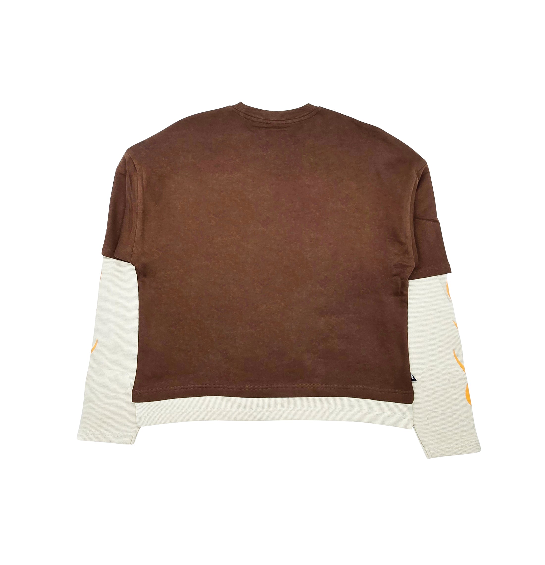 SWITCH MEN'S LONG SLEEVE DEATH HUNTER GRAPHIC T-SHIRT (BROWN)