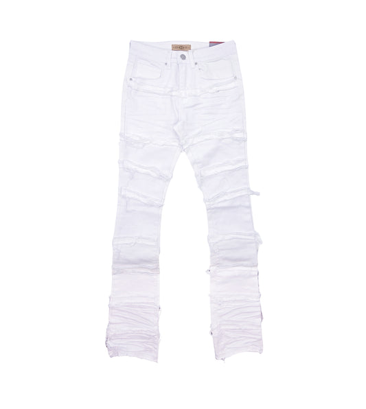 BLEECKER & MERCER MEN'S DENIM STACKED JEANS (WHITE)