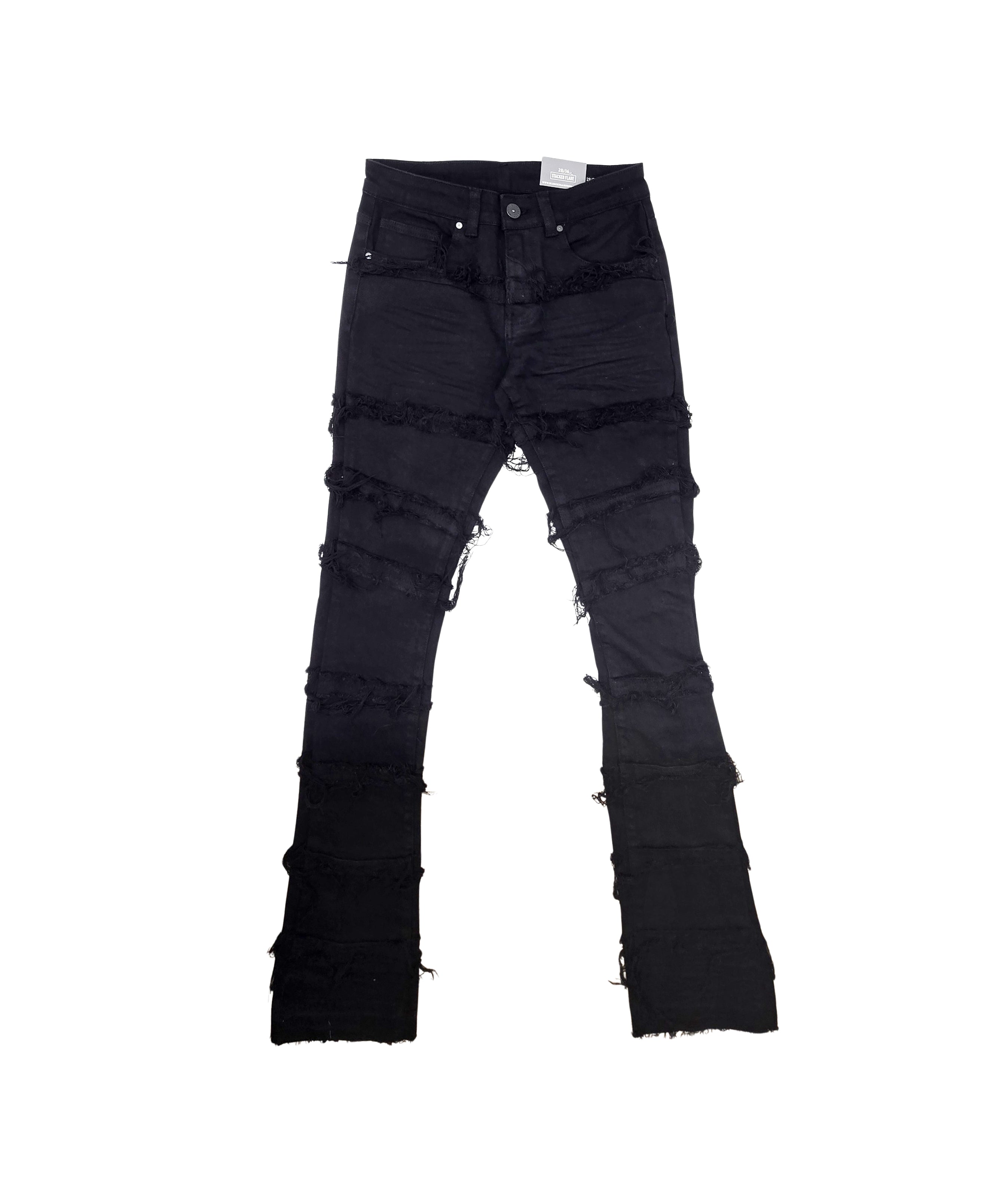 BLEECKER & MERCER MEN'S DENIM STACKED JEANS (JET BLACK)