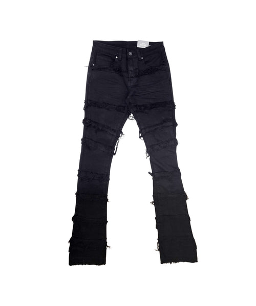 BLEECKER & MERCER MEN'S DENIM STACKED JEANS (JET BLACK)