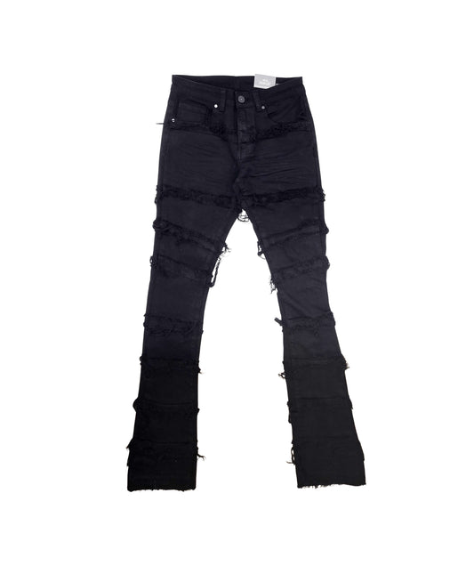BLEECKER & MERCER MEN'S DENIM STACKED JEANS (JET BLACK)