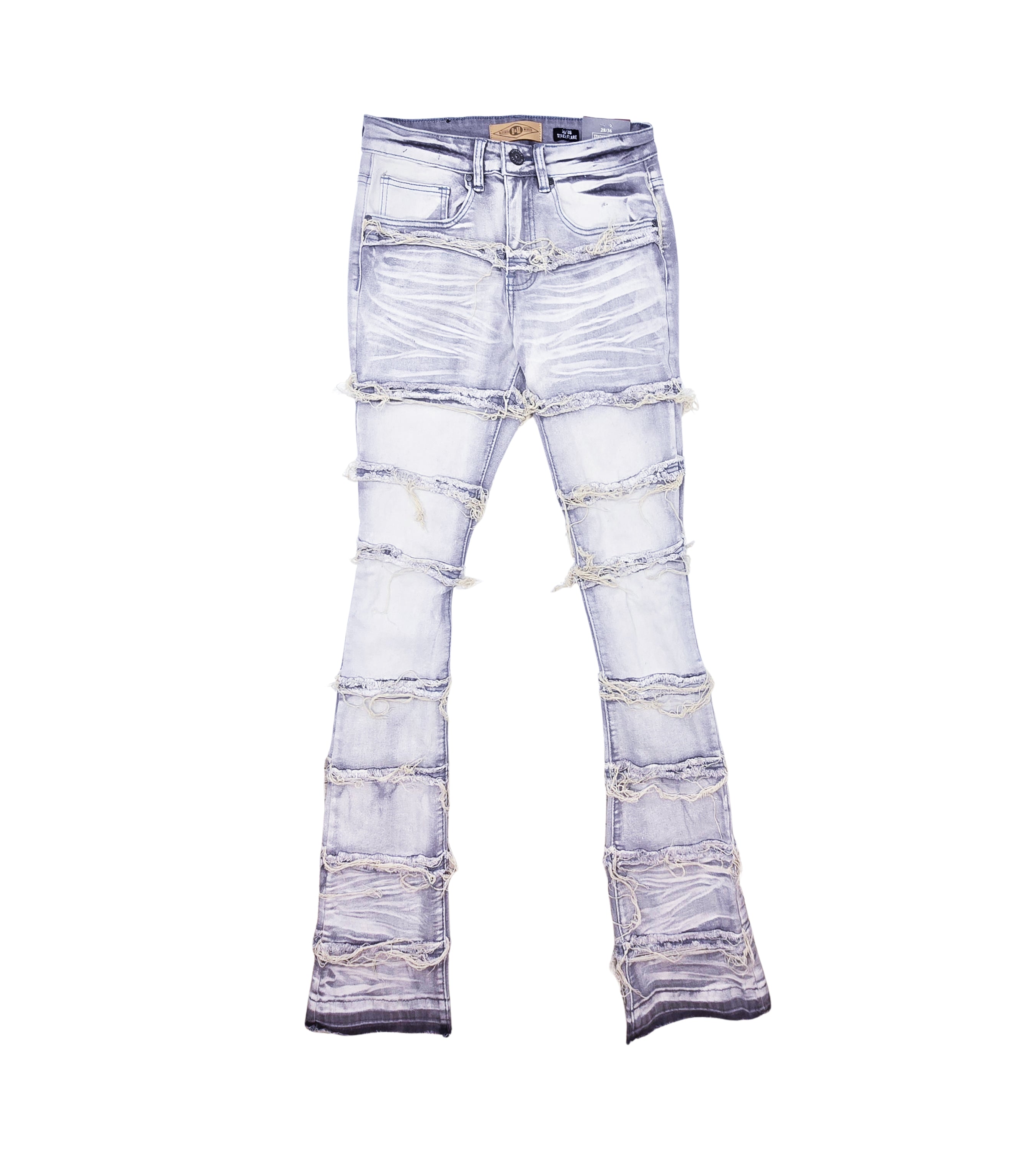 BLEECKER & MERCER MEN'S DENIM STACKED JEANS (GREY)