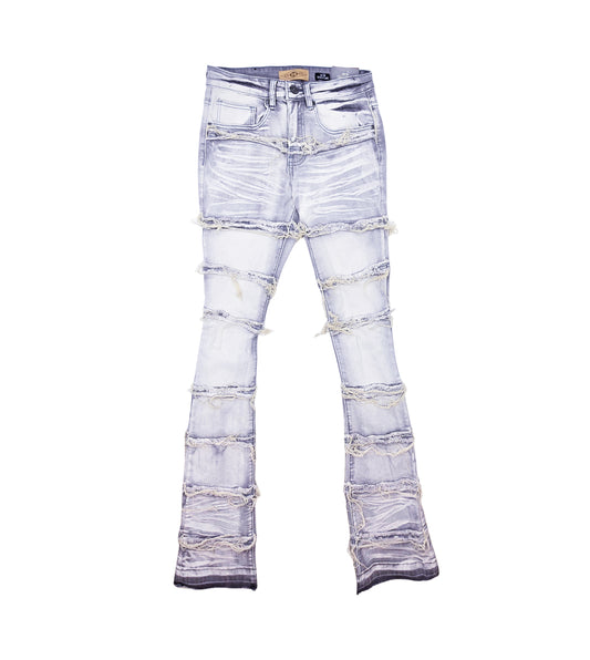 BLEECKER & MERCER MEN'S DENIM STACKED JEANS (GREY)