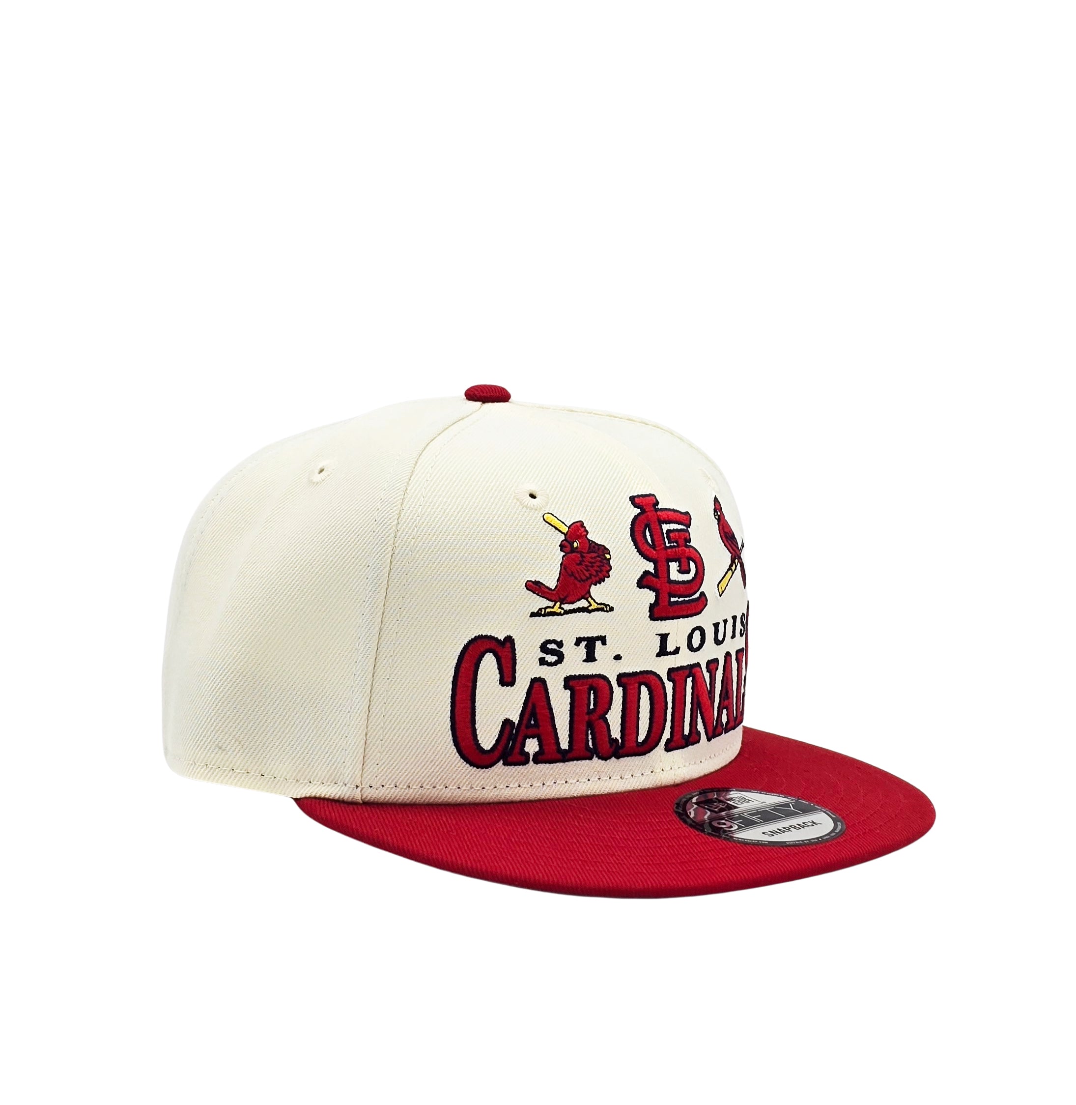 NEW ERA 9FIFTY MLB ST. LOUIS CARDINALS CREAM/RED SNAPBACK HAT