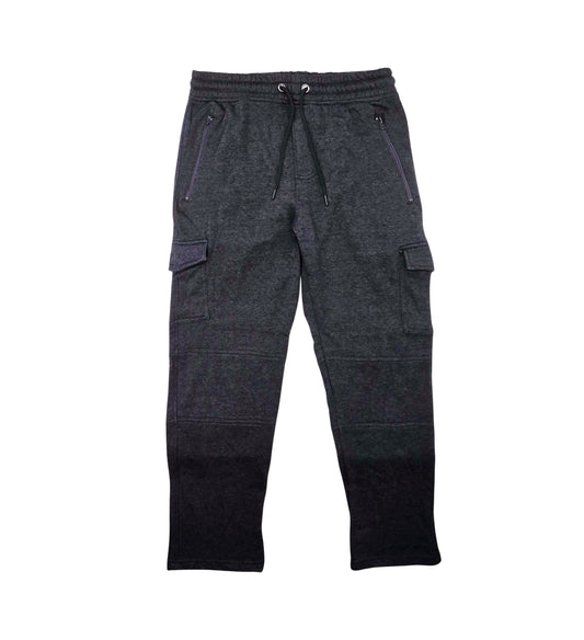 AGILE MEN'S CARGO FLEECE JOGGERS (CHARCOAL)