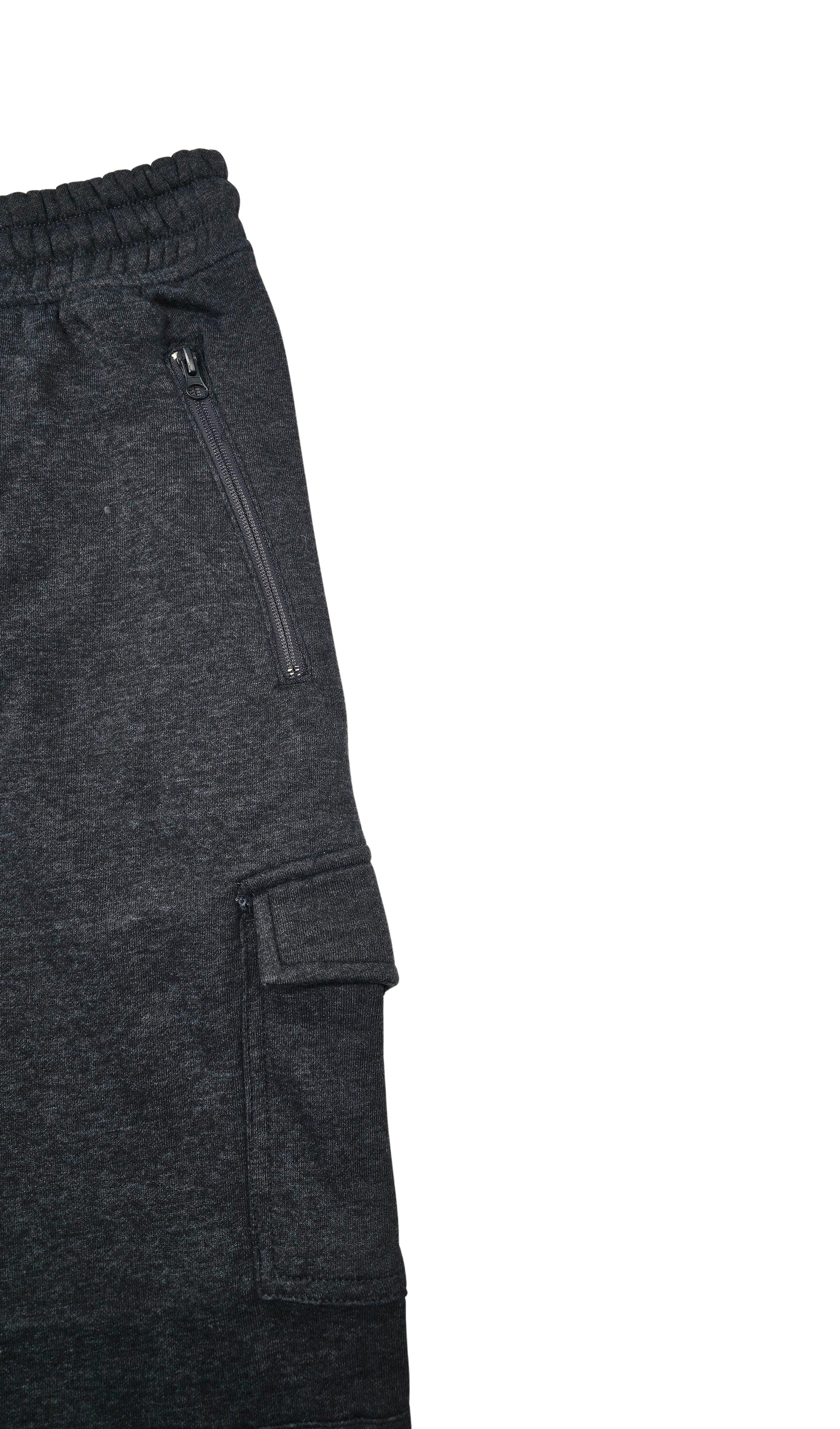 AGILE MEN'S CARGO FLEECE JOGGERS (CHARCOAL)