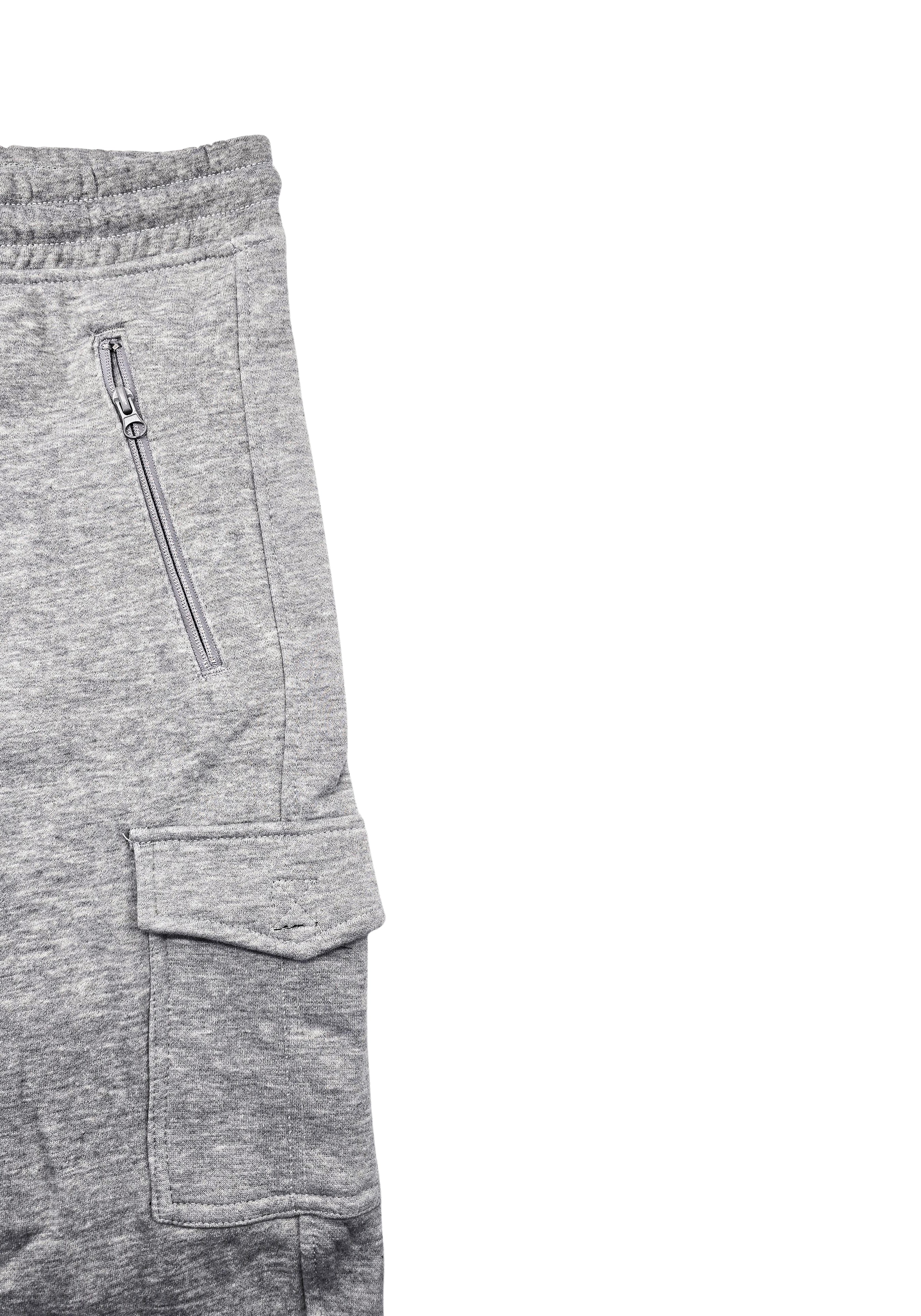 AGILE MEN'S CARGO FLEECE JOGGERS (GREY)