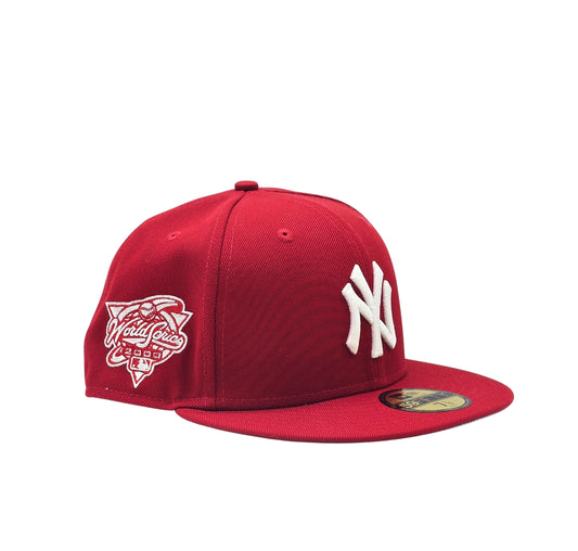 NEW ERA 59FIFTY MLB NEW YORK YANKEES 2000 WORLD SERIES RED FITTED HAT