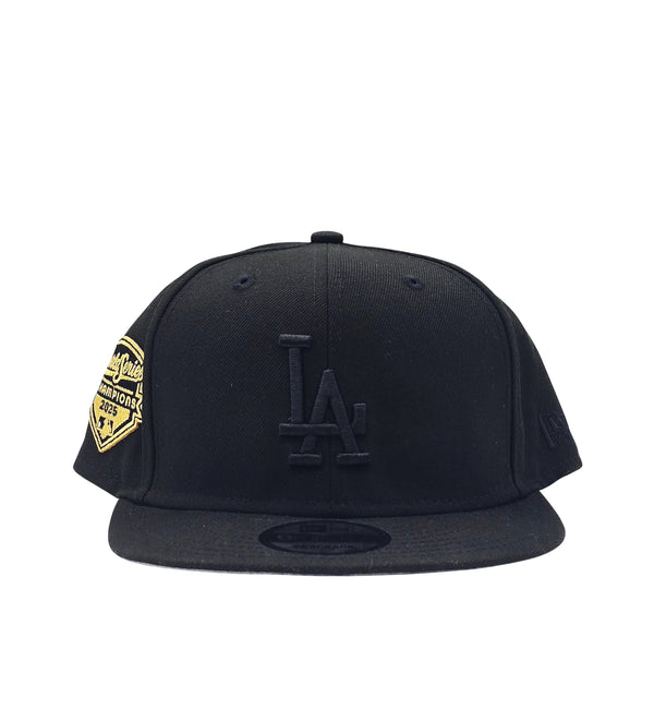 NEW ERA 9FIFTY MLB LOS ANGELES DODGERS 2025 WORLD SERIES CHAMPIONS BLACK SNAPBACK HAT