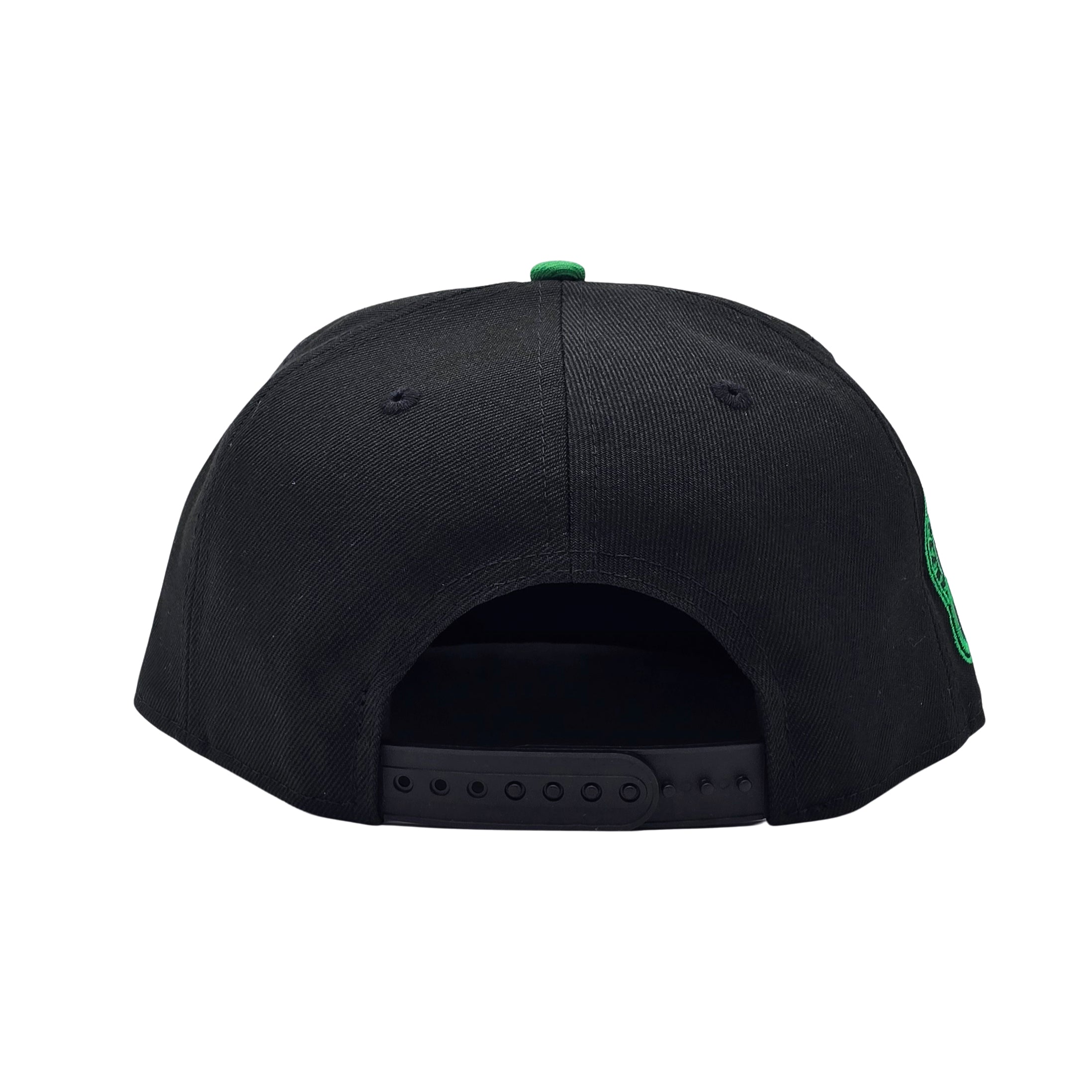 NEW ERA 9FIFTY NBA TORONTO RAPTORS 1X CHAMPS BLACK KELLY GREEN SNAPBACK HAT
