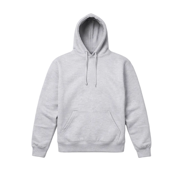MEN'S FLEECE PULLOVER HOODIE 320 GSM HEAVY QUALITY (GREY)