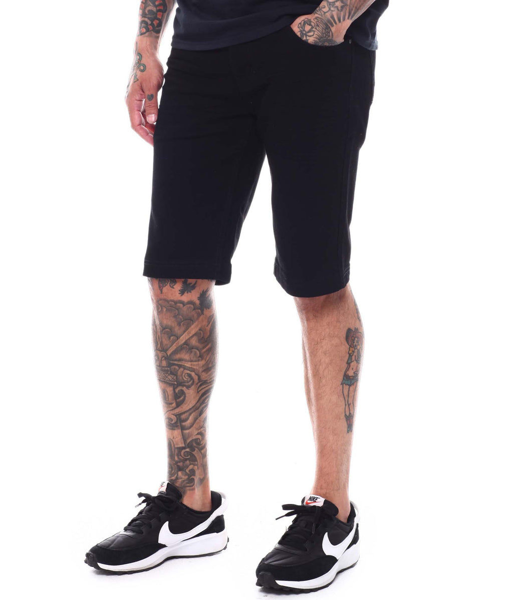 SWITCH MEN'S WASHED SPAN DENIM SHORTS (JET BLACK)