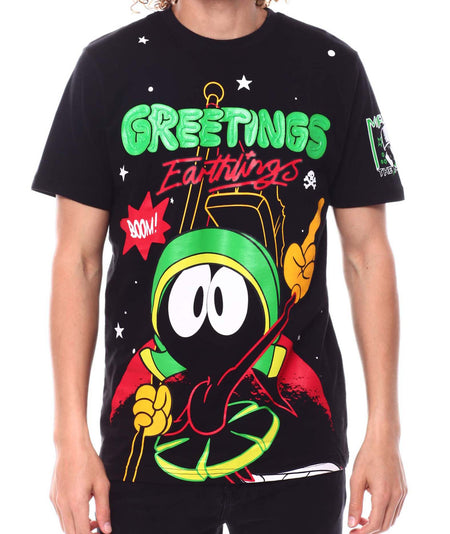 MEN'S LOONEY TUNES MARVIN THE MARTIAN T-SHIRT (BLACK)