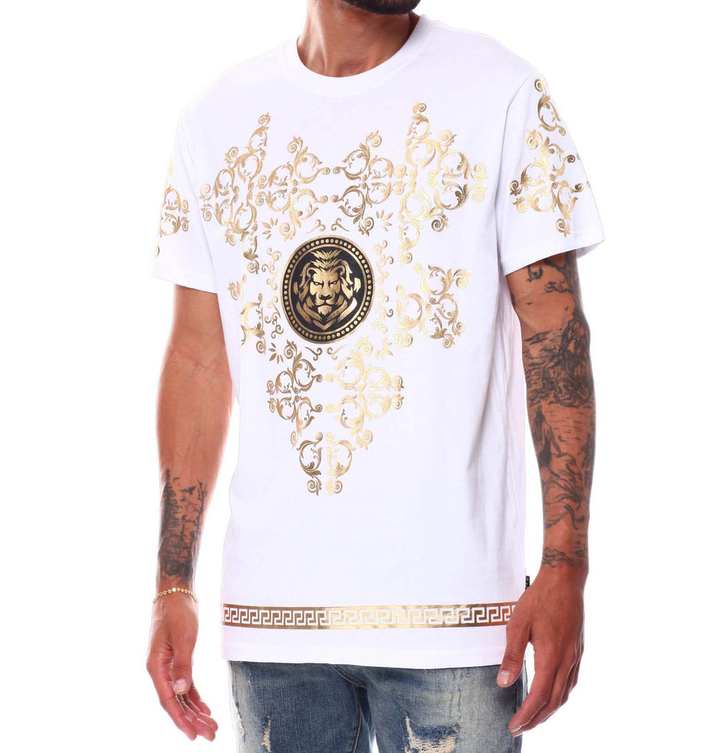 SWITCH LION PRINT GRAPHIC T-SHIRT (WHITE)