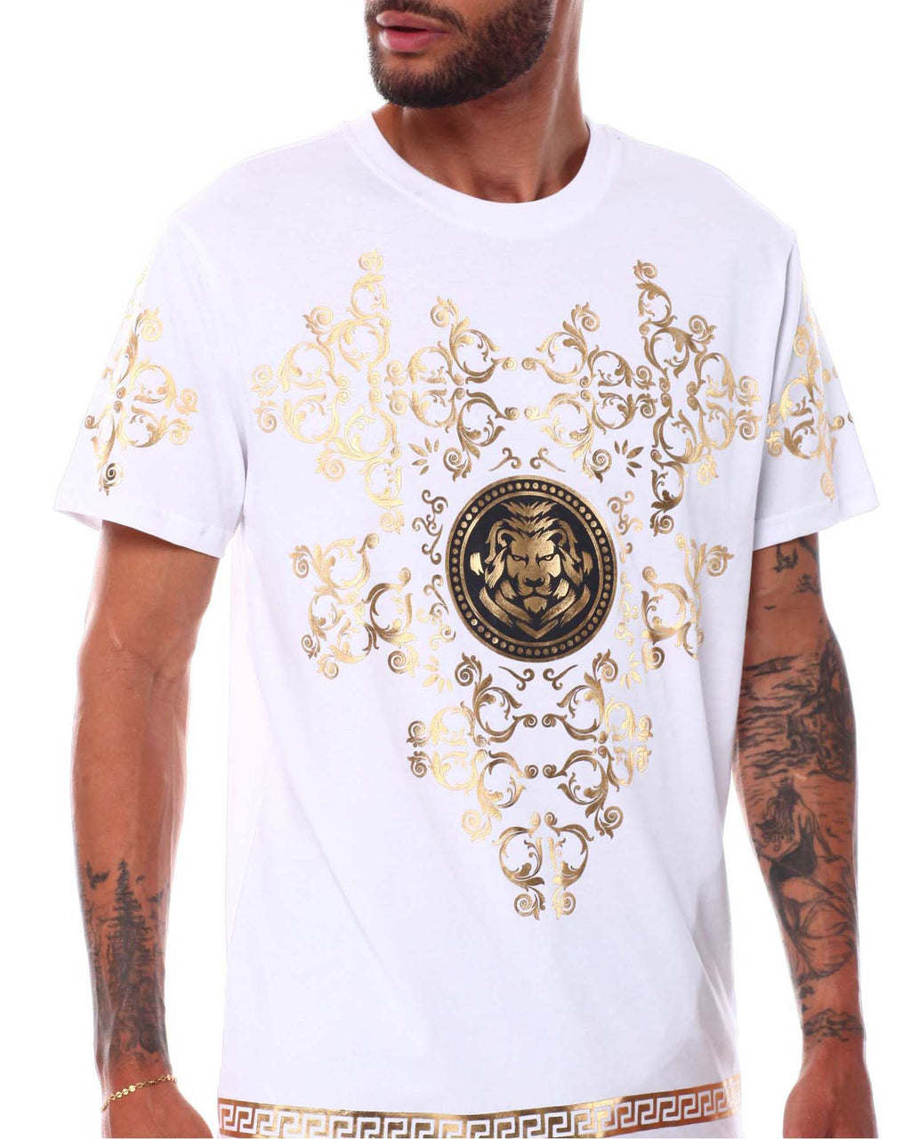 SWITCH LION PRINT GRAPHIC T-SHIRT (WHITE)