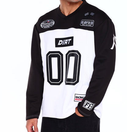 SWITCH MEN'S RACING MOTTO LONG SLEEVE JERSEY (BLACK/WHITE)