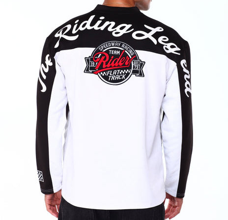 SWITCH MEN'S RACING MOTTO LONG SLEEVE JERSEY (BLACK/WHITE)