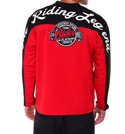 SWITCH MEN'S RACING MOTTO LONG SLEEVE JERSEY (RED/BLACK)