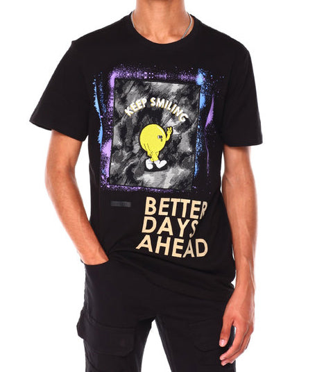 SWITCH MEN'S BETTER DAYS AHEAD GRAPHIC T-SHIRT (BLACK)