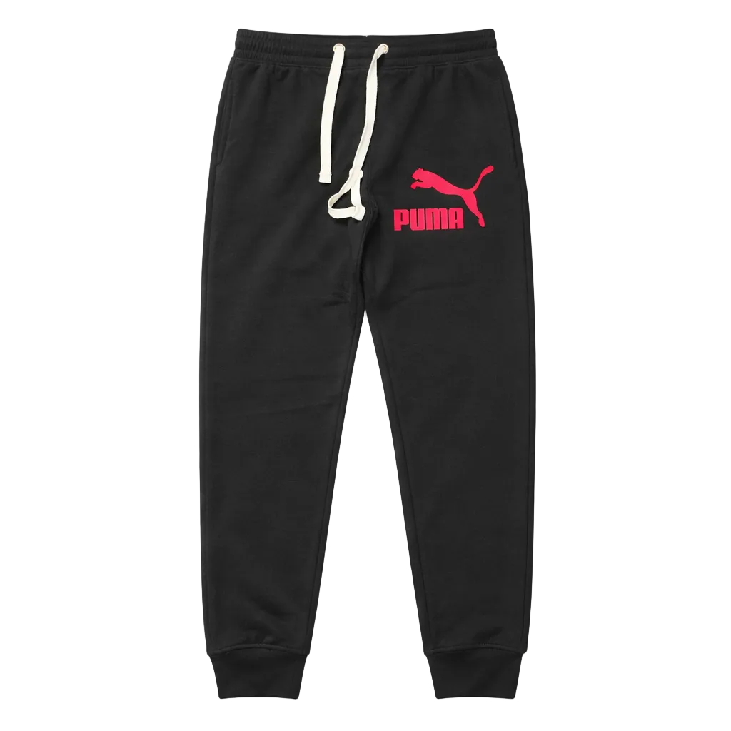 PUMA MEN'S LOGO PRINT FLEECE JOGGER (BLACK)
