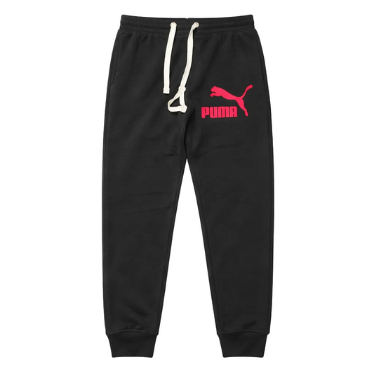 PUMA MEN'S LOGO PRINT FLEECE JOGGER (BLACK)