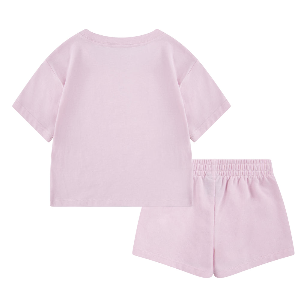 JORDAN TODDLER GIRLS' T-SHIRT & SHORTS SET (PINK SIZE 2T-4T)