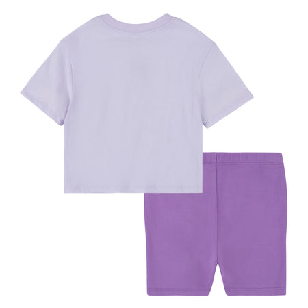 JORDAN TODDLER GIRLS' T-SHIRT & SHORTS SET (PURPLE SIZE 2T-4T)