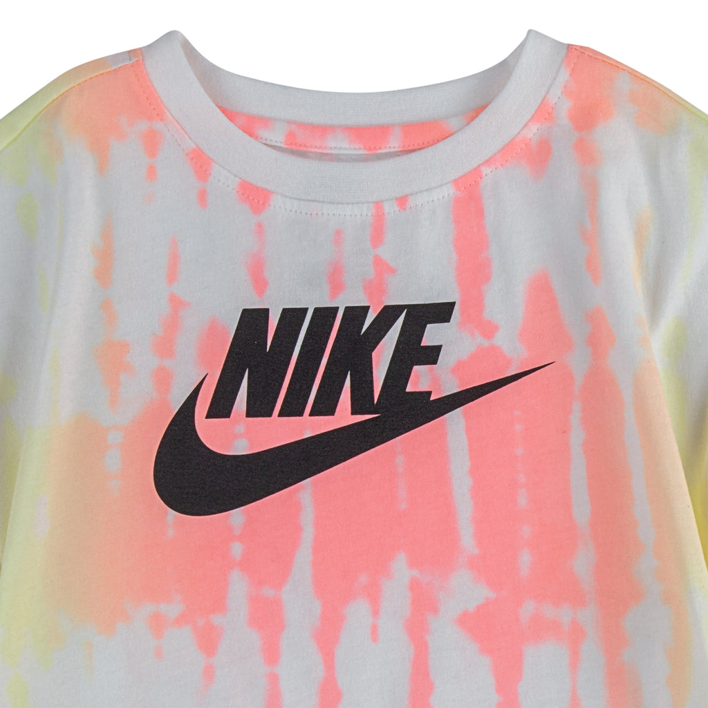 NIKE TODDLER GIRLS DYE T-SHIRT & SHORT SET (PINK/BLACK)