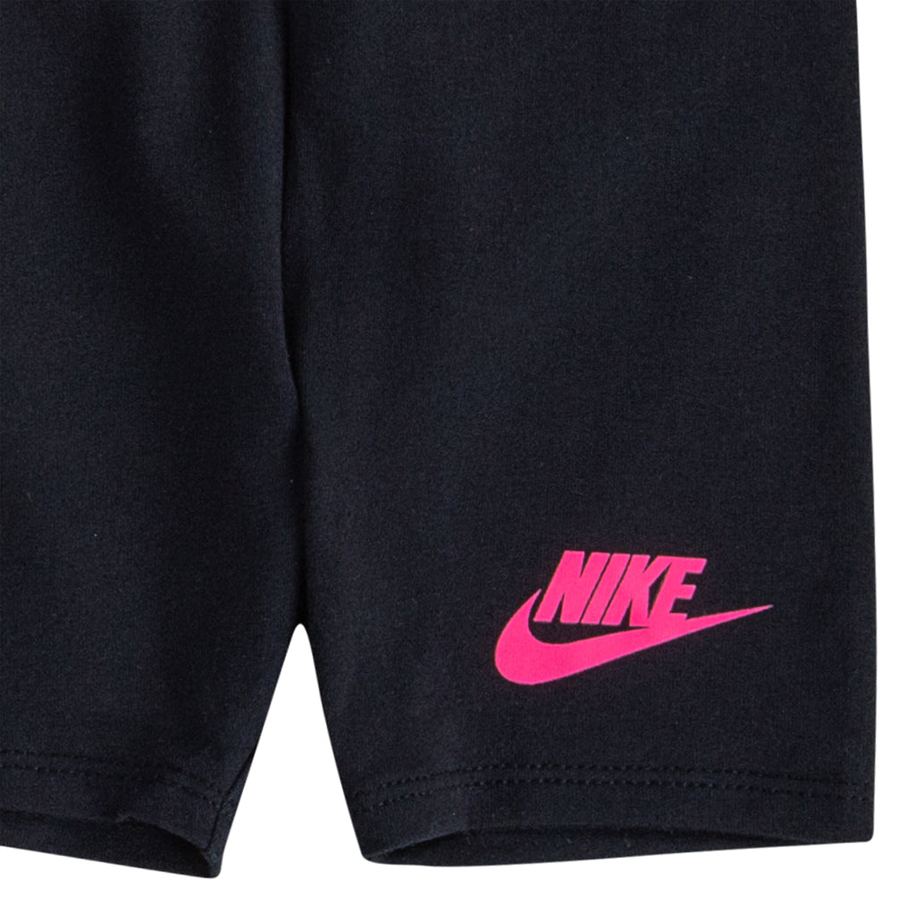 NIKE TODDLER GIRLS DYE T-SHIRT & SHORT SET (PINK/BLACK)