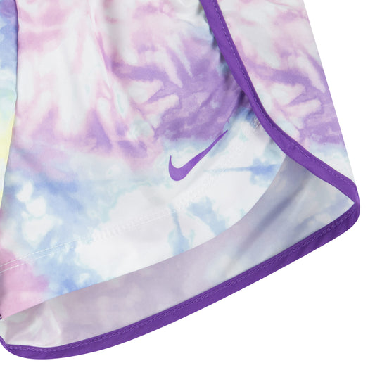 NIKE TODDLER GIRLS T-SHIRT & SPRINTER SHORT SET (WHITE/VIOLET)