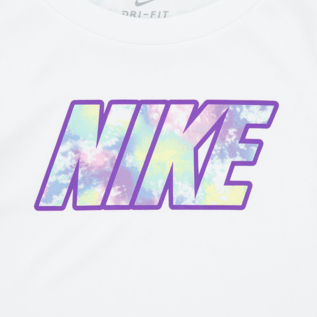 NIKE TODDLER GIRLS T-SHIRT & SPRINTER SHORT SET (WHITE/VIOLET)