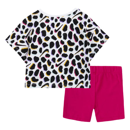 NIKE GIRLS T-SHIRT & SHORTS SET (PINK SIZE 2T-4T)