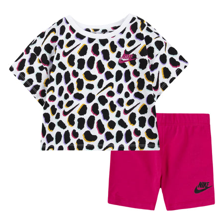 NIKE GIRLS T-SHIRT & SHORTS SET (PINK SIZE 2T-4T)